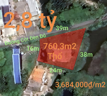 Bán lô đất thổ phân lô giá rẻ 2,8 tỷ