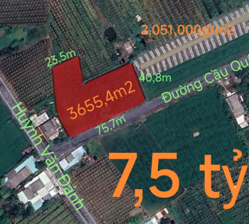 Bán  lô đất lúa chuyển thổ hai mặt tiền Xã Đức Tân giá 7,5 tỷ 